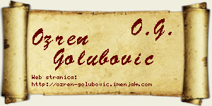 Ozren Golubović vizit kartica